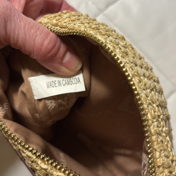 Anne Klein Woven Handbag with Gold Chain - Picture 8 of 9